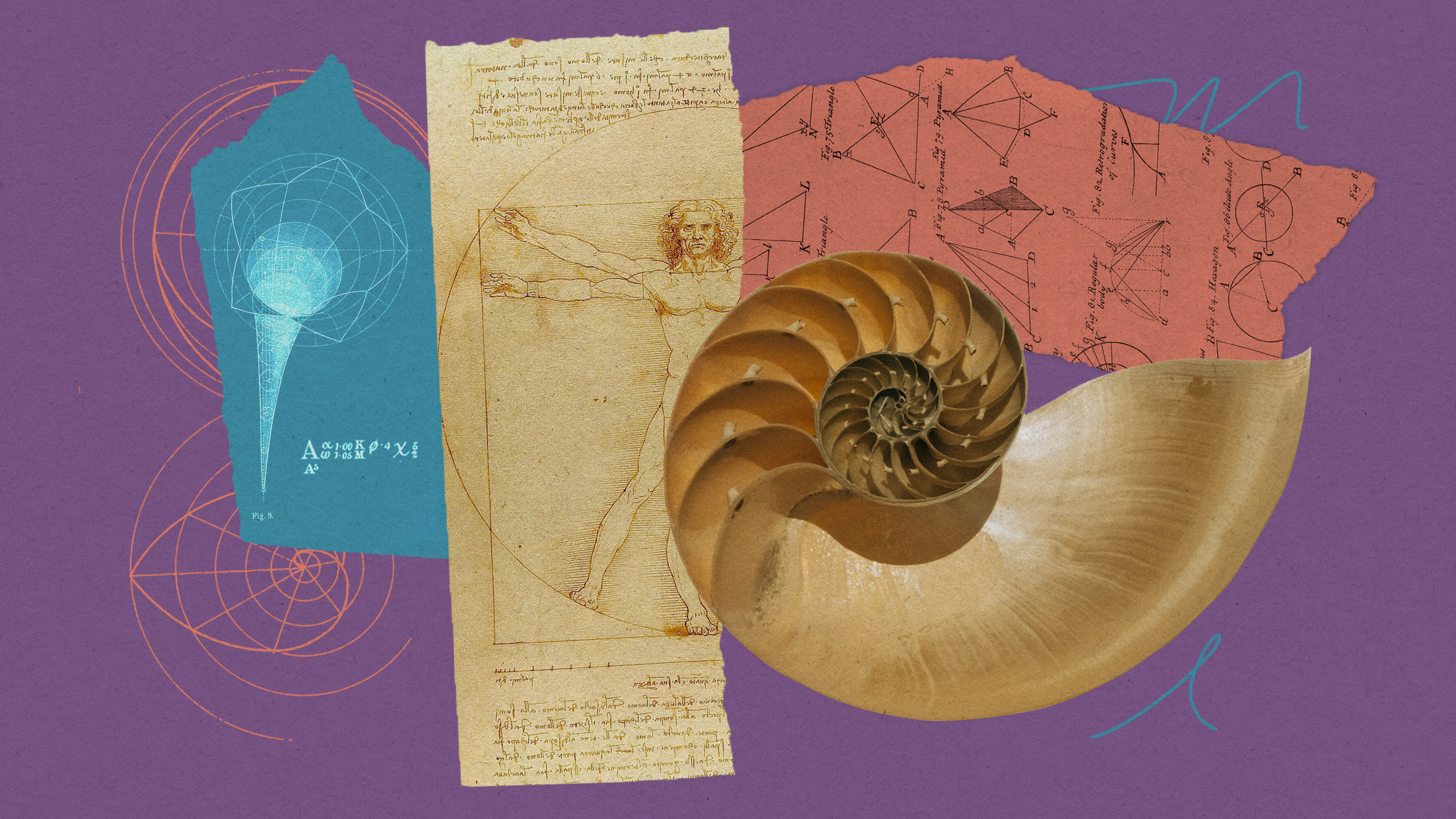An abstract collage showcasing the concept of geometry.